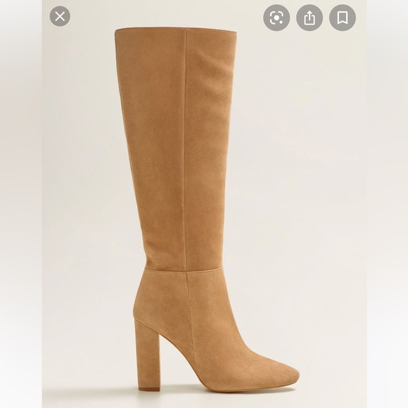 MANGO Leather High Leg Boots Size 36 - Picture 3 of 12